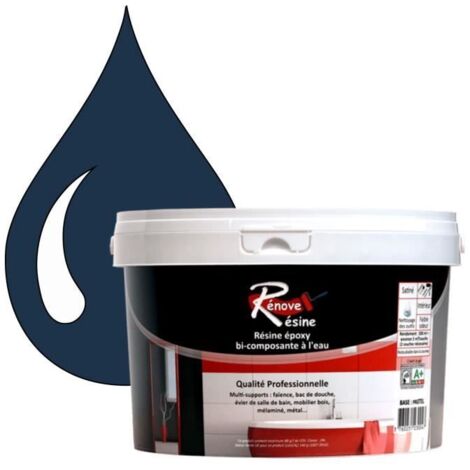 Peinture - Rénove Résine 0.5L - Bleu océan - Brillant - Multi-supports - Salle de bain (1/4)