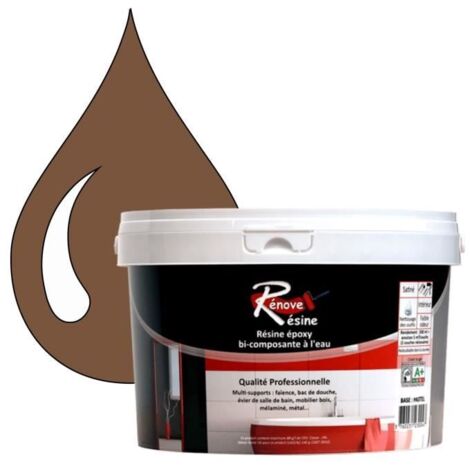 Peinture Résine - Rénove Résine 0.5L - Brun beige - Mat - Multi-supports (Faïence, Carrelage) (1/4)