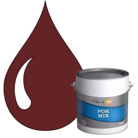 Peinture d'Accroche et Finition Acrylique Satinée - POK - POK MIX Rouge - RAL 3009 - 3L - Intérieur (1/4)