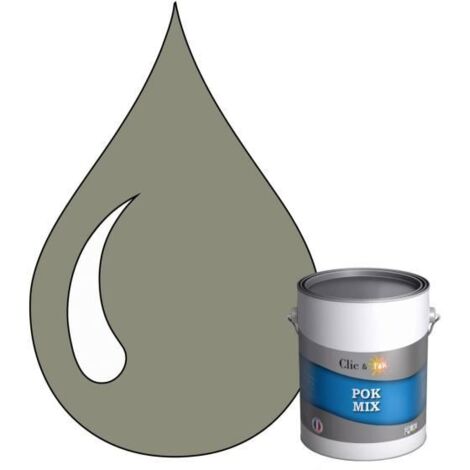 Peinture d'Accroche et Finition 2 en 1 - POK - POK MIX - Acrylique Satinée - RAL 7030 - 1L (1/4)