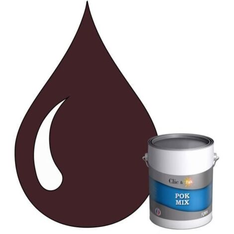 Peinture d'Accroche et Finition Acrylique Satinée - POK - POK MIX Rouge - RAL 3007 - 1L - Intérieur (1/4)
