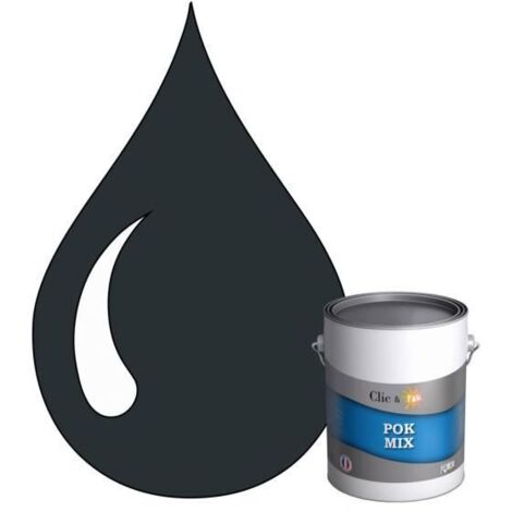 Peinture d'Accroche et Finition 2 en 1 - POK - POK MIX - Acrylique Satinée - RAL 7016 - 1L (1/4)