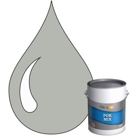 Peinture d'Accroche et Finition 2 en 1 - POK - POK MIX - Acrylique Satinée - RAL 7038 - 1L (1/4)