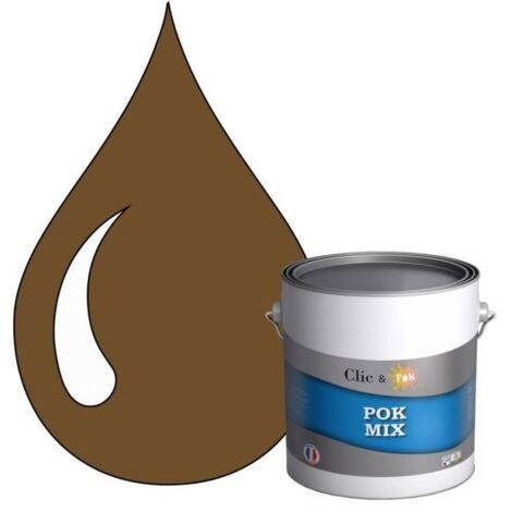 Peinture d'Accroche et Finition 2 en 1 - POK - Marron - Satiné - 3L - RAL 8008 - Universel (1/4)