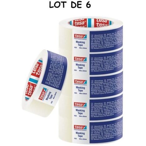 Lot de 6 TESA KREPP Masquage standard - Largeur 38mm (1/2)