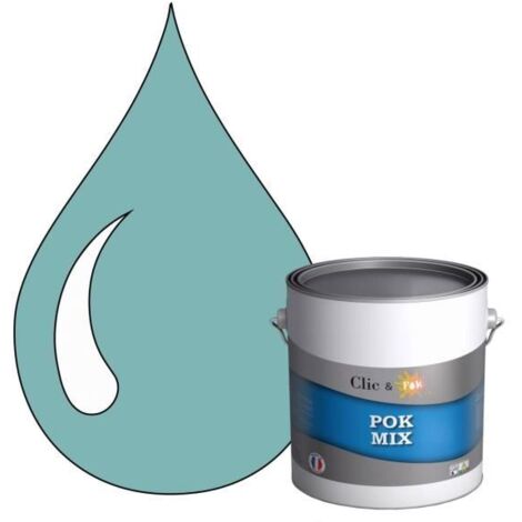 Peinture d'Accroche et Finition 2 en 1 - POK - RAL 6034 - Turquoise Pastel - Satiné - 3L (1/4)