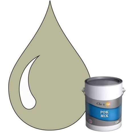 Peinture d'Accroche et Finition 2 en 1 - POK - POK MIX - Acrylique Satinée - RAL 7032 - 1L (1/4)