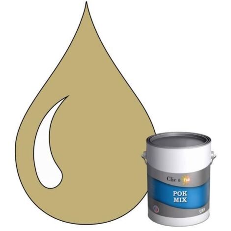 Peinture d'Accroche et Finition 2 en 1 - POK - POK MIX Jaune - Acrylique Satinée - 1L - RAL 1001 (1/4)