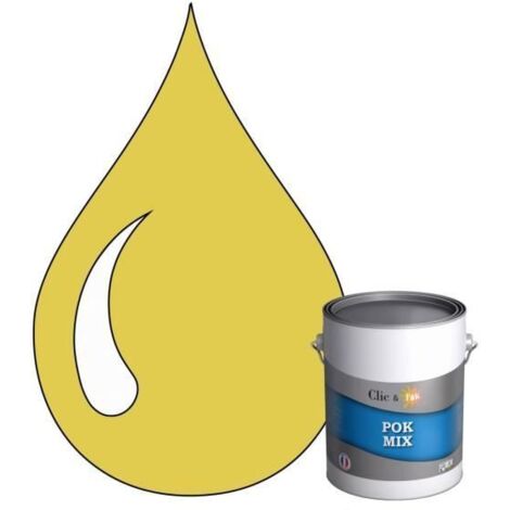 Peinture d'Accroche et Finition 2 en 1 - POK - Jaune - Acrylique Satinée - 1L - RAL 1014 - Ivoire (1/4)