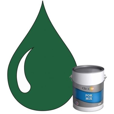 Peinture d'Accroche et Finition 2 en 1 - POK - Vert Menthe - Acrylique Satinée - 1L - RAL 6029 (1/4)