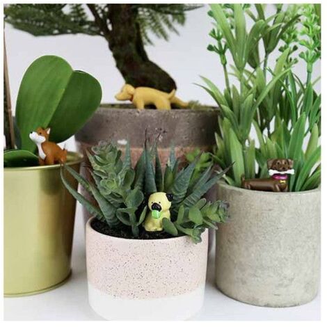 Décoration Pour Plante en Pot Chien - Blanc (1/3)