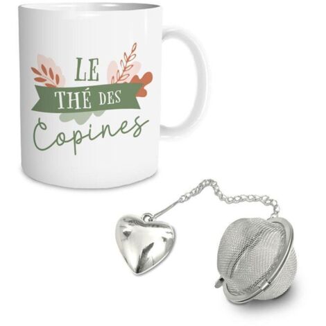 Coffret Mug Boule à Thé - STC - Le Thé des Copines - Porcelaine - Design Contemporain - 30 cl (1/3)
