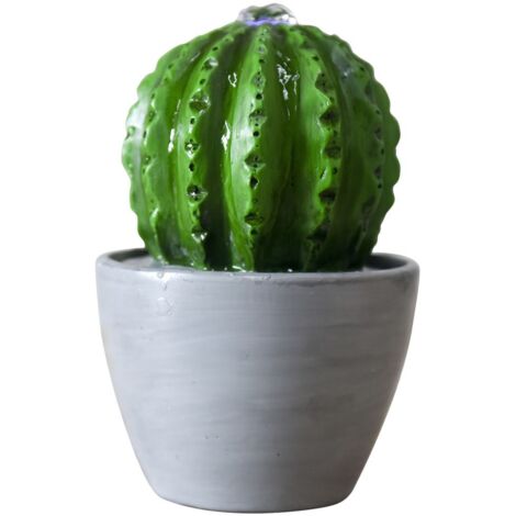Fontaine d'intérieur - ZEN AROME - Cactus - Éclairage LED - Design tendance - Ambiance apaisante (1/3)