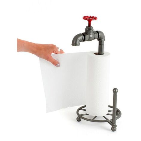 Support essuie-tout - Pipeline - Métal - 45x21x24 cm - Fer - Design unique (1/3)
