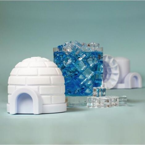 Lot de 2 Mini Moules à Glaçons Igloo - Blanc (1/4)