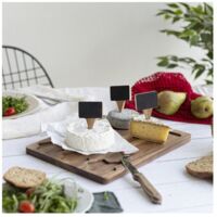 Plateau à fromage avec couteau en bois d'acacia