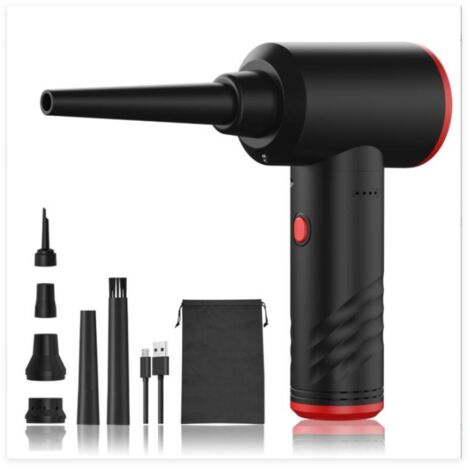 Mapille Souffleur Air Comprimé Électrique 110000 Tr/min – 4000mAh, 4 Buses, Nettoyage PC, Voiture, Canapé Sans Fil