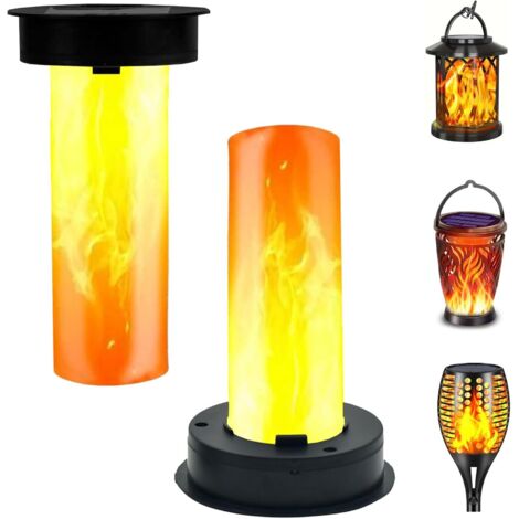 2PCS Lampes Solaires De Rechange 10.5cm LED Pour Lanterne Solaire - Rechargeable USB & Solaire
