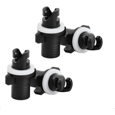 Lot de 4 Adaptateur de Tuyau de Pompe de Gonflable, Adaptateur de Tuyau de Pompe à Pied pour Bateau, Adaptateur de Valve d'air en Plastique