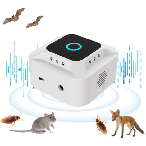 Répulsif Ultrasons 2024 Pour Rats, Chauves-Souris, Écureuils Et Cafards - 360° Avec LED, Anti-Parasites Plug-in Pour Maison Et Jardin