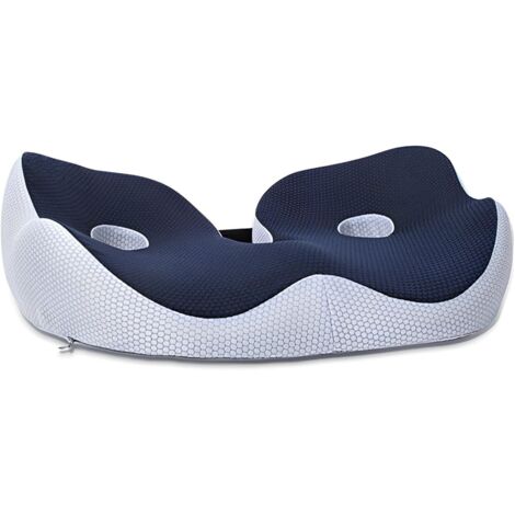 Everlasting Comfort Coussin D'Assise Gel Ergonomique - Soutien Coccyx Et Dos - Noir