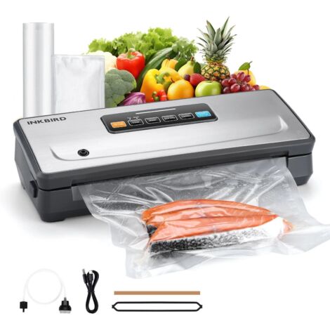 Machine Sous Vide Sans Fil INKBIRD 80KPA,Appareil sous vide Cutter intégré,Rechargeble Batterie2000mAh,Avec Rouleaux de Sac