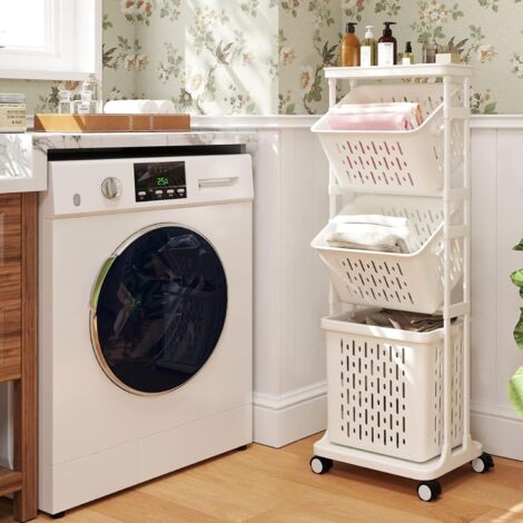 Panier à Linge Sur Roulettes, Chariot Pour Panier à Linge 3 Compartiments Collecteur De Linge Avec Poignees Chariot De Rangement Pour Salle De Bain Buanderie Cuisine 91891744 Panier à Linge Sur Roulettes, Chariot Pour Panier à Linge 3 Compartiments Collecteur De Linge Avec Poignees Chariot De Rangement Pour Salle De Bain Buanderie Cuisine 91891744