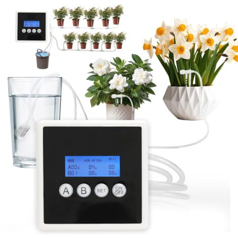 Bewässerungssystem, Automatisch und Bewässerung für Zimmerpflanzen, Tropfbewässerungskit mit LED-Display und USB-Stromversorgung, Gartenbewässerungssystem für 30 Topfpflanzen, 20 m (1/5)