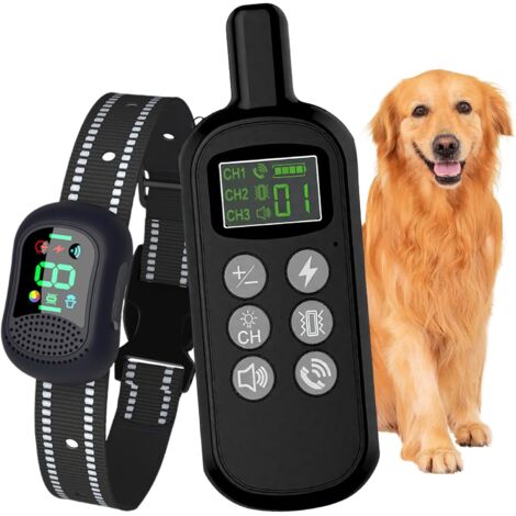 Erziehungshalsband für Hunde mit Vibrations-, Ton-, statischer Schock- und Lichtfunktion, mit Echtzeit-Intercom, IPX67 wasserdicht, geeignet für kleine und mittelgroße Hunde (1/5)