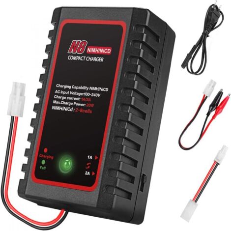 Nimh-Ladegerät für Nimh/NiCD-Batterien (2-8s), Intelligentes Ladegerät für Boot-, Auto-, Airsoft-, RC-Drohnen, RC-Ladegerät für NiMH/NiCD-Batterien mit Standardanschluss (1/5)