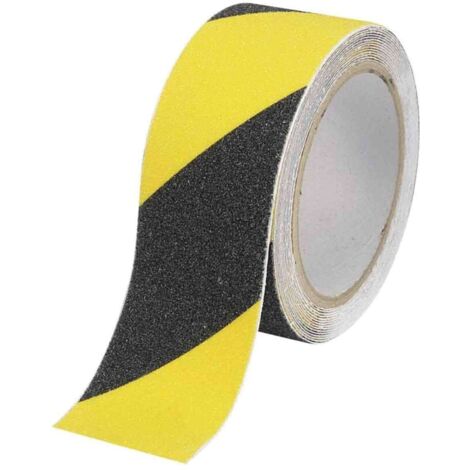 Antirutschband Selbstklebend für Treppen, 5cm x 10m, Sicherheitsband, Rutschfestes Klebeband Gelb-Schwarz, Warnbänder, Sicherheitsmarkierung (1/5)