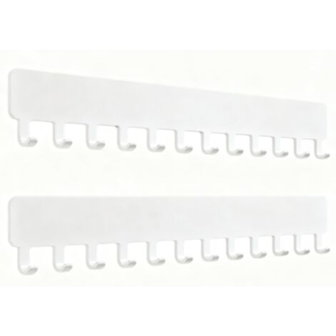 Wandaufbewahrung für Ketten und Schmuck: Wandregal, Kettenhalter, Kettenständer, Aufbewahrungsstütze für Ketten, hängbarer Wand-Schmuckhalter, weiß, 2 Stück (1/5)