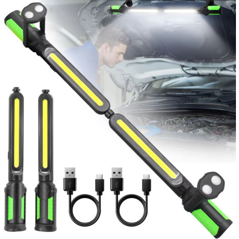 Wiederaufladbare LED-Arbeitslampen, 2400LM, wiederaufladbare Lampe, 4400mAh Arbeitslampe mit Haken und Magnetbasis für Grillen/Auto/Werkstatt (1/5)