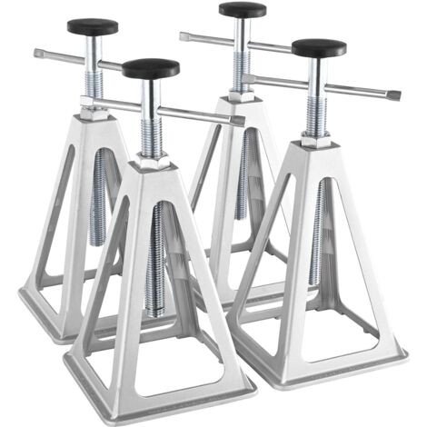 Set aus 4 Stabilisierungskeilen für Wohnwagen, Stabilisator für Wohnmobil, Tragfähigkeit 2,72 t pro Stück, Aluminiumstützen mit verstellbarer Höhe 280-435 mm, zum Nivellieren von Anhängern (1/5)