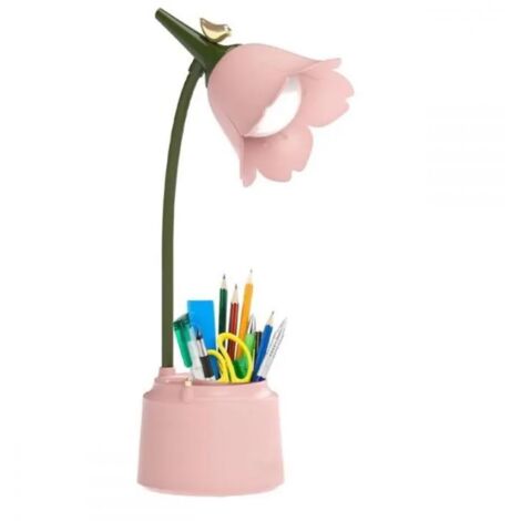 Kinder-Schreibtischlampe, LED-Schreibtischlampe, Mädchen-Schreibtischlampe, USB-wiederaufladbar, Touchsensor, Geburtstagsgeschenk (Rosa) (1/5)