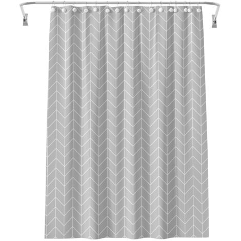 Duschvorhang 180x200cm mit 12 Haken und Schlaufen Wasser- und schimmelresistent (1/5)