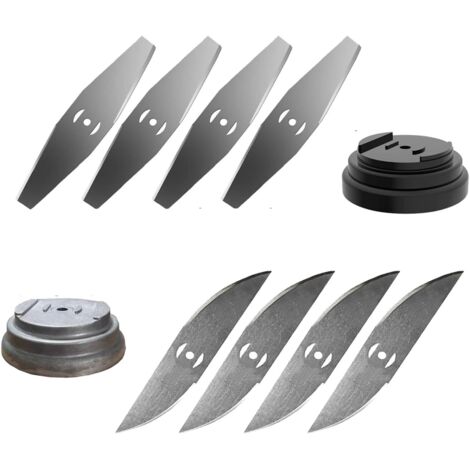 Rasenschere, Metallklinge, Freischneiderklinge, Akku-Ersatzklinge, Gartenschneider, nur 8 Klingen inklusive, mit Klingenhalter, für Gartenaccessoires (1/5)