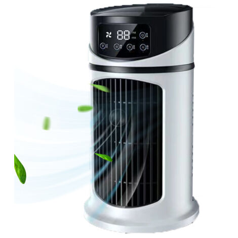Tragbarer Klimaanlagenventilator, Mini-Personal-Klimaanlagenventilator mit USB, 6 Geschwindigkeiten, Tischklimagerät mit Touchscreen, für Schlafzimmer, Zelt, Auto, Wohnmobil und Camping (1/5)