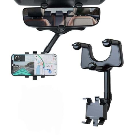 Auto-Handyhalterung für den Rückspiegel, 360° dreh- und ausziehbarer Autohalter für alle Smartphones (1/5)