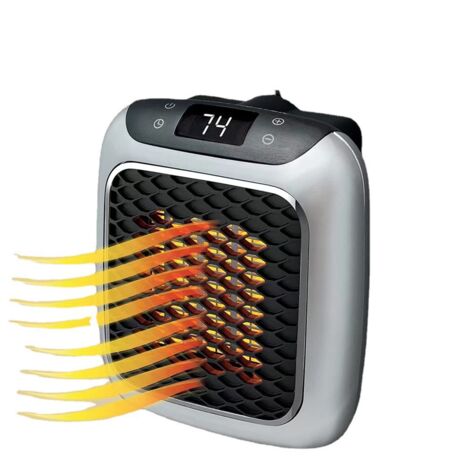 Intelligenter keramischer Heizlüfter 800 W, elektrische Heizung mit Wandsteckdose, kleiner elektrischer Heizlüfter mit Fernthermostat für Schlafzimmer, Büro, Wohnzimmer (1/5)