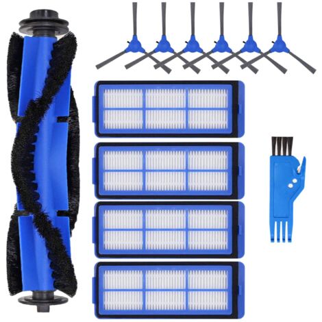 Zubehörset kompatibel mit Eufy RoboVac 11S Max, RoboVac 15C Max, RoboVac 30C Max Staubsaugerroboter, 12-teiliges Ersatzset – 1 Hauptbürste, 6 Seitenbürsten, 4 Filter, 1 Reinigungsbürste (1/5)