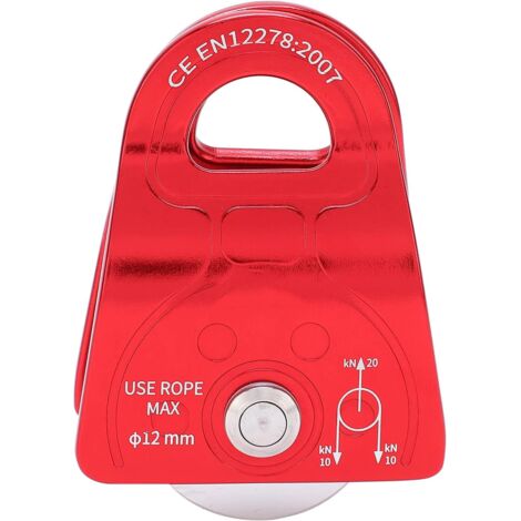 Polea de escalada para exteriores, polea antideslizante de aluminio para equipo deportivo de aviación, polea simple con placa lateral pequeña (1/5)