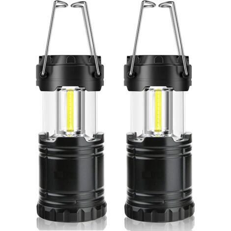 Linterna LED de camping portátil de 350 lm con asas de metal, ideal para tiendas de campaña, senderismo, pesca, cuevas, etc., 2 unidades. (1/5)