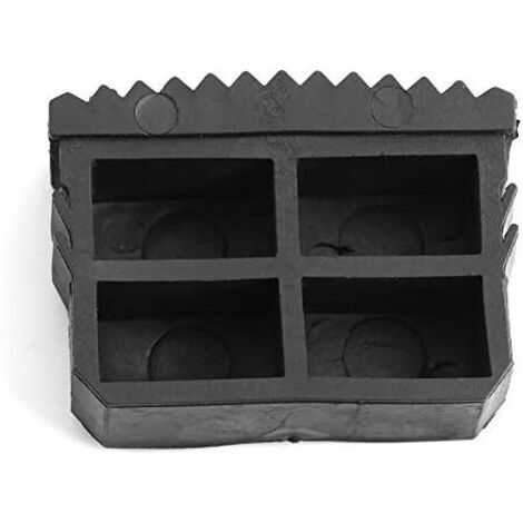 Patas de escalera antideslizantes, patas de goma para peldaños, patas de repuesto, alfombrilla acolchada, suela de seguridad, color negro, 2 unidades