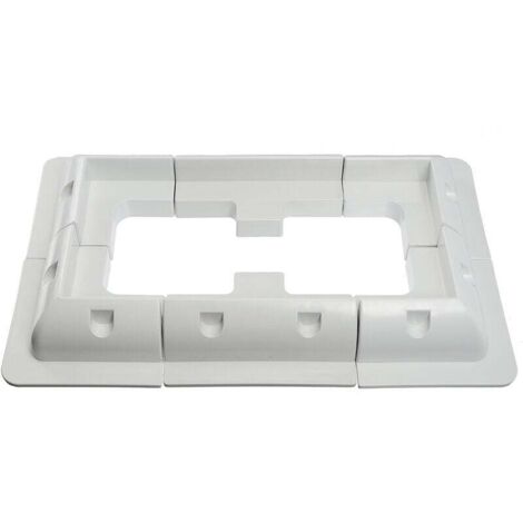 Soportes de montaje para paneles solares. Entrada de cables, esquina y lateral. Para autocaravana. Blanco. (1/5)