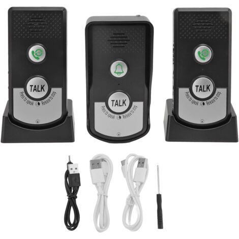 Timbre con intercomunicador de voz (paquete de 3), carga USB de 1000 m, llamada inalámbrica inteligente, impermeable, para casa y oficina - ANPVIZ (1/5)