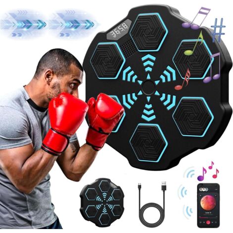 Máquina de boxeo electrónica, máquina de boxeo musical inteligente con LED, máquina de boxeo musical para el hogar, dispositivo de boxeo electrónico portátil de pared, máquina de entrenamiento de boxe (1/5)
