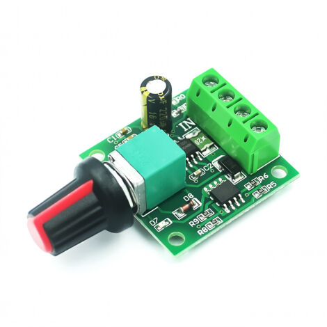 Controlador de velocidad PWM de 2 piezas (1,8 V, 3 V, 5 V, 6 V, 7,2 V, 12 V, 2 A), regulador de voltaje de motor de CC, regulador de voltaje LED, regulador de intensidad, interruptor de control ajusta (1/5)