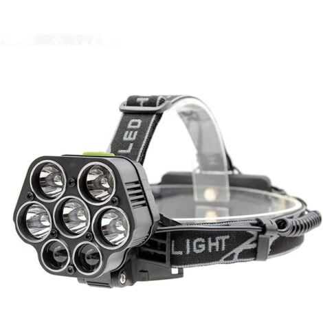 Linterna frontal súper brillante, potente linterna frontal impermeable de 3000 lm, batería 18650 recargable por USB, linterna frontal, linterna de camping para acampar al aire libre, pescar y hacer se (1/5)