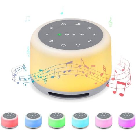 Máquina de ruido blanco para dormir, con 24 sonidos relajantes, luz nocturna y temporizador, máquina de ruido natural recargable, máquina de ruido para dormir portátil para bebés, adultos, hogar, ofic (1/5)